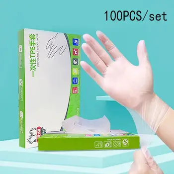 100 бр. ръкавици за еднократна употреба, латекс хранителни битови защитни ръкавици TPE, за еднократна употреба, ръкавици, защитни ръкави TPE S/M/L
