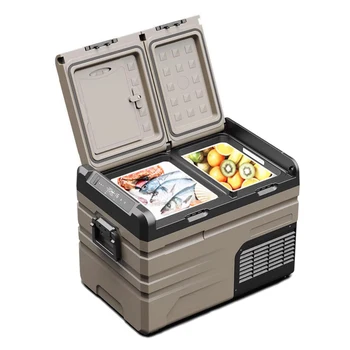 35Л 45Л 55Л Мини-малък хладилник 24/12v Компресор на хладилник с двойна зона за съхранение, за съхранение на продукти, за домашно камион, кола, фризер, охладител