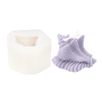 3D Форми за свещи, сладки, форми за бродерия в форма на мида, силиконова форма за направата на свещи