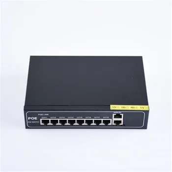 ANDDEAR-48v 8-port gigabit ethernet unmanaged switch poe с капацитет 8 POE*100 Mbps; честотна лента канал 2*100 Mbps, с точка за достъп за фотоапарат с връзка POE