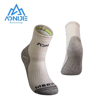 AONIJIE E4826, Един Чифт Вълнени Чорапи със Средна дължина, E4827, Зимни Топли Вълнени Чорапи До Коляното, Сгъстено, Мини, За Каране На Ски, скално Катерене