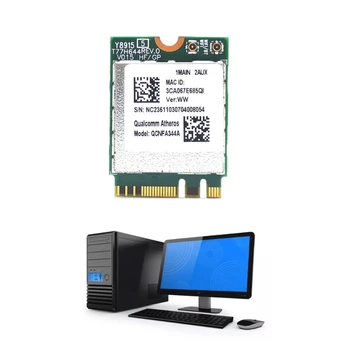 QCNFA344A 5 Gb двухдиапазонная безжична карта 1200 Mbps, 802.11 AC BT4.1 NGFF-Wifi P9JB