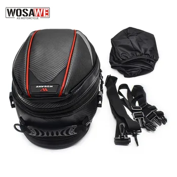 WOSAWE водоустойчив мотоциклетът чанта за опашката, чанти на задната седалка, многофункционална чанта Mochila Moto-голям капацитет, водоустойчив калъф безплатно