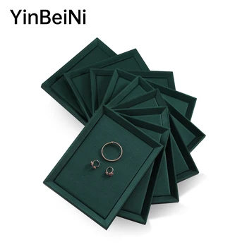 YinBeiNi тъмно-зелено колие от изкуствена кожа, пръстен, гривна, поставка за бижута, поставка за щанд