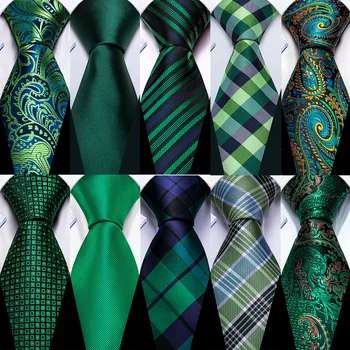 Бари.Уанг Green е мъжката вратовръзка-високо качество с квадратни запонками във формата на джоб, комплекти, модни костюмных равенство Soli, дизайнер на сватбени партита 5261