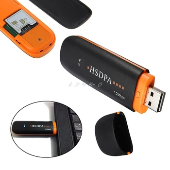 Външен USB модем HSDPA USB устройство СИМ-модем 7.2 Mbps 3G Безжичен мрежов адаптер с TF СИМ-карта
