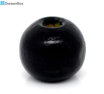 Дорийн Бокс хот-500 Боядисани в черен цвят дървени распорные мъниста 8 мм (малък отвор) (B08248)