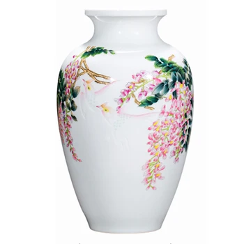 Керамична ваза, цвете споразумение, боядисване, декорация за всекидневната, нов китайски полуножевой глинено поделочный порцелан