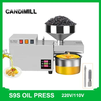 Маслопресс CANDIMILL от неръждаема стомана, машина за пресовано масло от семена на слънчоглед, фъстъчено масло, аспиратор масло от семена на орех, канабис