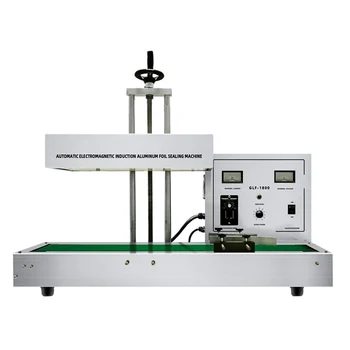 Машина за запечатване на алуминиево фолио Електромагнитна индукция Непрекъснато въвеждане на Бърза работа на Машина за запечатване на найлонови стъклени бутилки