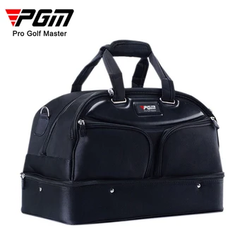 Мъжки Автентична Чанта за голф PGM, Двуетажна Напълно черна Чанта за дрехи, Супер Голям Голям Висококачествена Чанта за топката YWB005