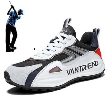 Нова дишащи обувки за голф, мъжки тренировочная обувки за голф, градинска мода обувки за ходене, размер 36-45