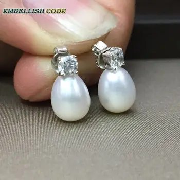 очарователни обеци-карамфил от естествени сладководни култивирани малки перли разкъсване форма, безупречен бижута от сребро 925 проба за жени