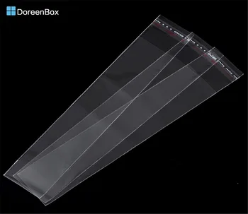 Пакети от топла пластмаса Doreen Box, прозрачно фолио, самозалепващи се, 20x3,5 см. (използваема площ 17x3,5 см), 200 бр. (B22153)