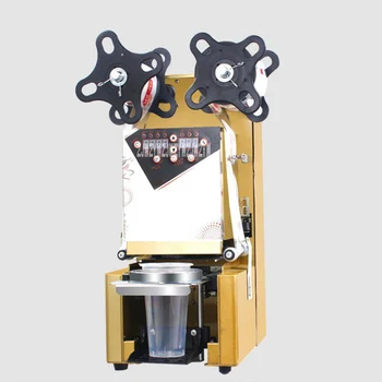 Полноавтоматическая Машина за Запечатване на Пластмасови Чаши Чай с Мляко WY-980, Ръчна Машина За Запечатване Чаши Чай С Мляко, Специално Прилагането За Соево Мляко, 370 W