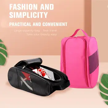Преносима чанта за голф обувки от плат Оксфорд Лека чанта за организиране на цветя игрища на открито, аксесоари за обувки, спортна новост