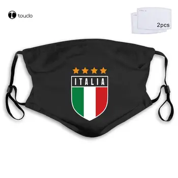 Ретро италиански футболист Italia Легенди маска за лице филтър покет плат множество моющаяся