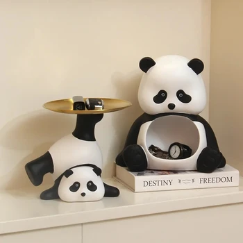 Сладката панда, украса за съхранение на ключове в коридора-шкаф за обувки в хола, украса за дома, екшън подаръци, домашен декор