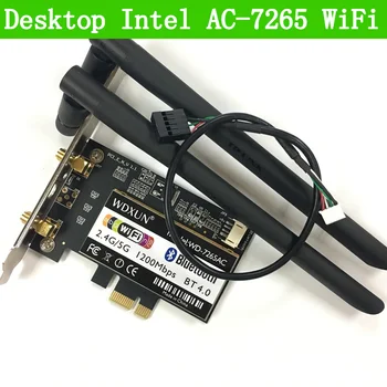Тенис на AC-7265 802.11 AC двойна лента 867 Mbps Bluetooth 4.0 WiFiIntel 7265NGW WIFI КАРТА Linux/Win7/Win8/Win10/AP