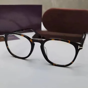 ТОМ TF5401 Модни ацетатная рамки за оптични очила за жени и мъже, очила с кръгли рамки очила за късогледство, очила с рецепта