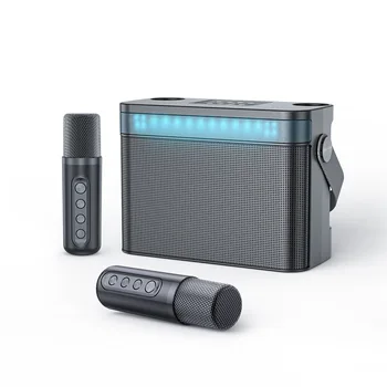 100 W Безжичен Портативен Микрофон Live K-song Артефакт Караоке За Пеене U-обхват Bluetooth Високоговорител KTV RGB Аудио Субуфер Boombox