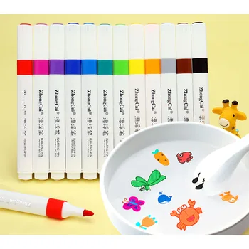 12 цвята Вълшебна вода в Плаващ студентски четка за рисуване, маркери за бяла дъска, окачване за писалки, детски забавни играчки за рисуване