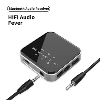 2 в 1 Hi-Fi Bluetooth 5,2 aptX HD предавател Безжичен приемник с 3.5 мм AUX оптичен адаптер aptX за автомобилна стерео ТЕЛЕВИЗИЯ