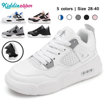 5 Цвята, Детски Ежедневни Обувки, Спортни Обувки за Момичета и момчета от 5 до 18 години, Детски Обувки на плоска подметка С шнур, Висококачествени Кожени Обувки За по-Големите Деца