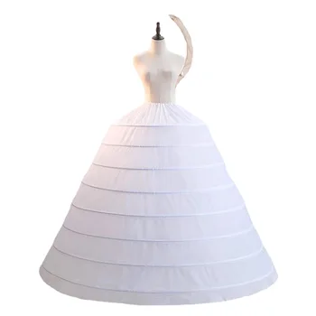 8 Обръчи Супер Голяма пола на булката Сватбена рокля Подкрепа за Долната пола Женски дълъг костюм долните прагове