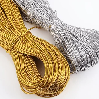 90 м въже златисто-сребрист цвят, кабел за опаковане на подаръци, нишката за бижута, гривни от дантела, цена, благодарственный ремък