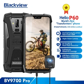 Blackview BV9700 Pro 6 + 128 IP68/IP69K Трайни Мобилен Телефон Хелио P60 Восьмиядерный мобилен телефон 5,84 