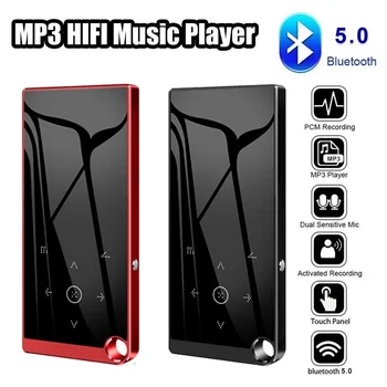 Bluetooth5.0 MP3 Музикален плейър Без Загуба на Hi-Fi Портативен Аудио Плеър с FM/Електронна книга/Диктофон/MP4 Видео плейър с екран от 2,4 инча