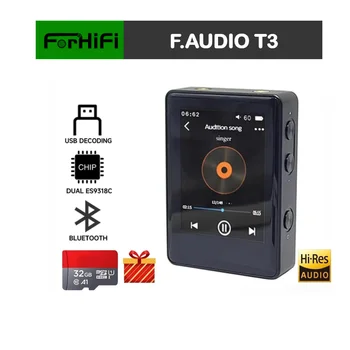 F. AUDIO T3 Bluetooth MP3 Музикален плейър е Преносимо Сензорен екран Hi-res USB КПР Walkman PCM 32 бита 768 khz DSD256 аудио плейър без загуба