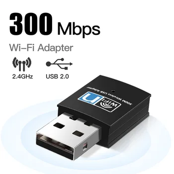 Fenvi USB Wifi Адаптер 300 Mbps на 2,4 Ghz Wifi Антена Приемник Безжична Мрежова карта Wireless-N 150 Mbps Lan/с Mini Usb WLAN Адаптер