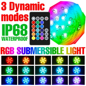 IP68 Водоустойчив Led Потопяема Лампа RGB Aquarium Light Led Лампа За Аквариум За Градината, Басейна, Гмуркане с Украса, на Светлината