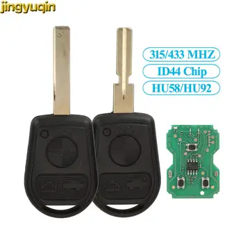 Jingyuqin Дистанционно Управление на Автомобилен ключ 315/433 Mhz ID44 PCF7935 Чип за BMW E31 E32 E34 E36 E38 E39 E46 Z3 3 Бутона HU58/92 Ключодържател