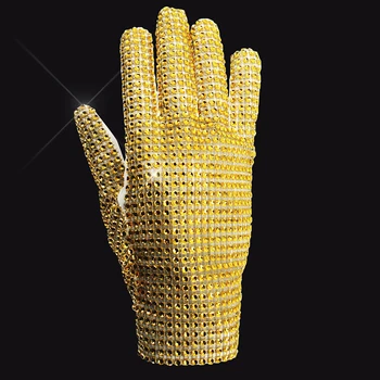 MJ Michael Jackson Златна блестяща ръкавица ръчно изработени колекция Perfromace