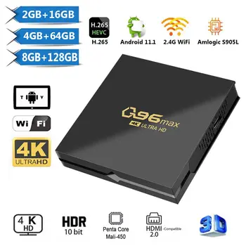 Q96 MAX 2022 Нов 2.4 G WIFI, Android media player 11 4K H. 265 Четириядрен Телеприставка TV Box Amlogic S905L