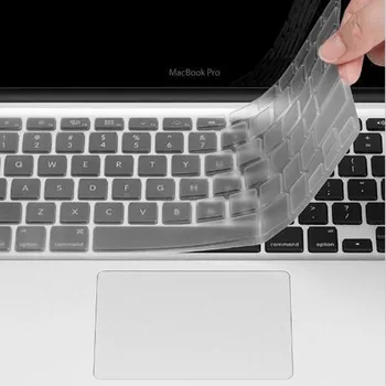TPU Прозрачен Силиконов Тънък прозрачен калъф за клавиатура Стикер за MacBook Air Pro/Retina11/12/13/15 -инчов Водоустойчив, прахоустойчив