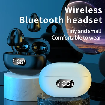 TWS Безжични Bluetooth Слушалки С Шумопотискане Костна Проводимост Слушалки С Клипсой За Уши Обица на Ухото на Куката Слушалки Спортни Слушалки Fone