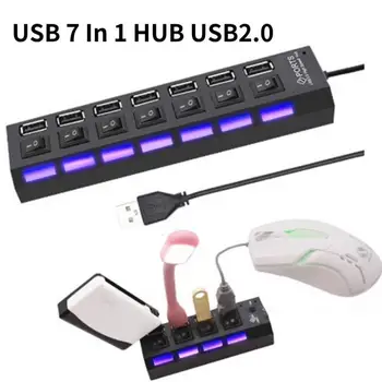 USB 2.0 Хъб USB Hub 2,0 Мулти USB Сплитер Hub захранващ Адаптер 4/7 Пристанища Множество Удължител USB 3.0 Хъб, Комутатор 30 см Cable Адаптер
