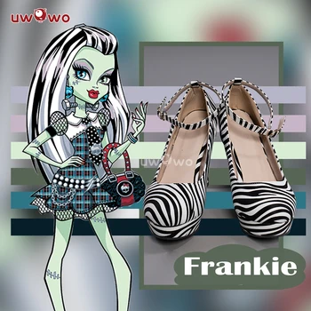 UWOWO Monster High Frankie Stein 1, обувки за cosplay, обувки за cosplay на Хелоуин, ботуши за cosplay на Хелоуин