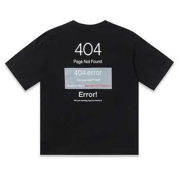 Vetements 404 Не е намерена тениска с принтом за мъже и жени, модни тениски VTM оверсайз