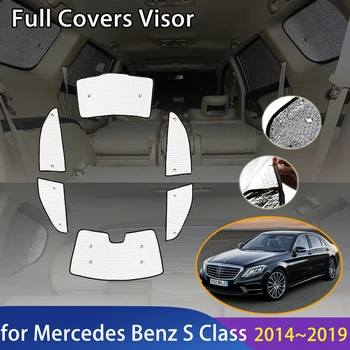 Автомобилни Слънчеви Очила С Пълно Покритие За Mercedes Benz S Class W222 2014 ~ 2019 Аксесоари S400 S450 S550 S600, Слънчеви Сенници За Предното Стъкло