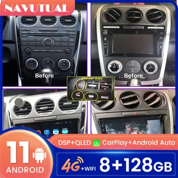 Автомобилно радио за Mazda CX7 CX-7 И CX 7 ER 2008-2012 Android 11 Стерео Автомобилен Мултимедиен Плейър GPS Navi Видео Аудио iPhone Carplay FM TV