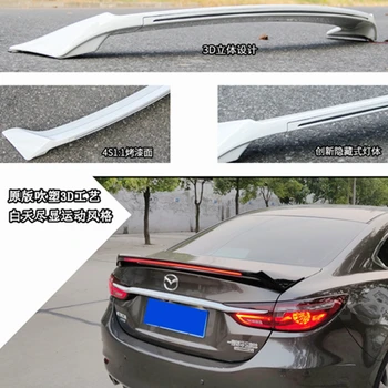За atenza Mazda 6 спойлер 2014-2018 ABS пластмаса неокрашенный цвят Заден спойлер на покрива, крило на багажника устна на капака на багажника Автомобилен стайлинг