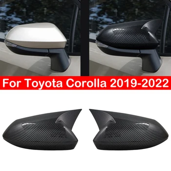 За Toyota Corolla 2019 2020 2021 2022 Покриване на Страничните Огледала за обратно виждане на Кутията Крило Външна Врата Покритие на корпуса за Обратно виждане, изработени От Въглеродни Влакна