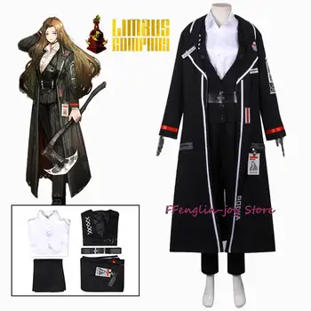 Играта Limbus Company Костюми за cosplay Пуфа аниме униформи облекло Дълга черна яке карнавални костюми за Хелоуин Жена момиче