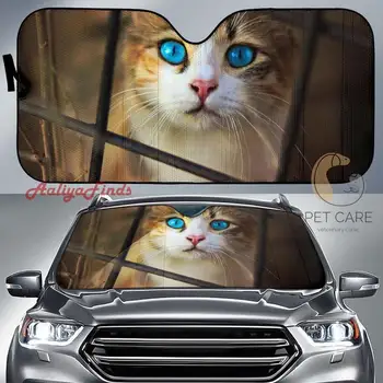 Идеи за подаръци с кошачьими красиви сини очи Hd за кола от слънцето 2022