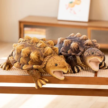 Имитация на щелкающей костенурки, плюшен мека играчка, реалистична кукла-крокодил, приятна плюшен костенурка, играчка във формата на животно, подарък за рожден ден за деца